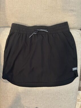 Aftco Black Athletic Skort with Drawstring